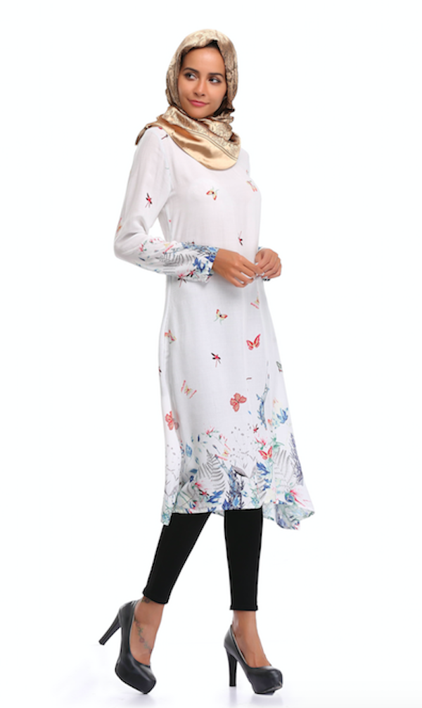 VW12245 Trendy Jubah White