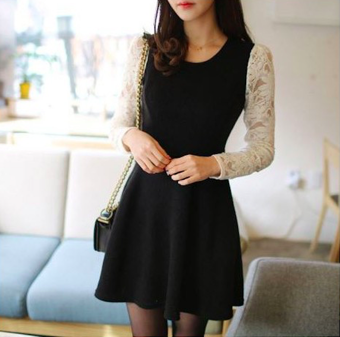 WD21220 Pretty Dress Black