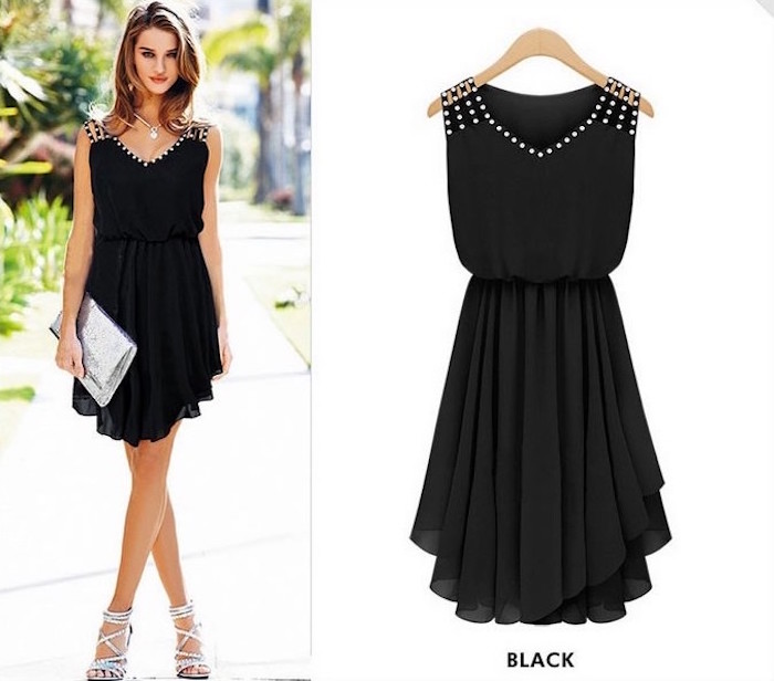 WD21228 Europe Fashion Dress Black