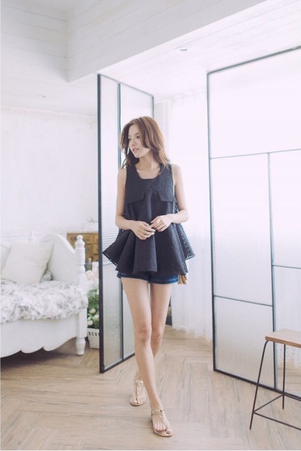 WT21230 Fashion Top Black