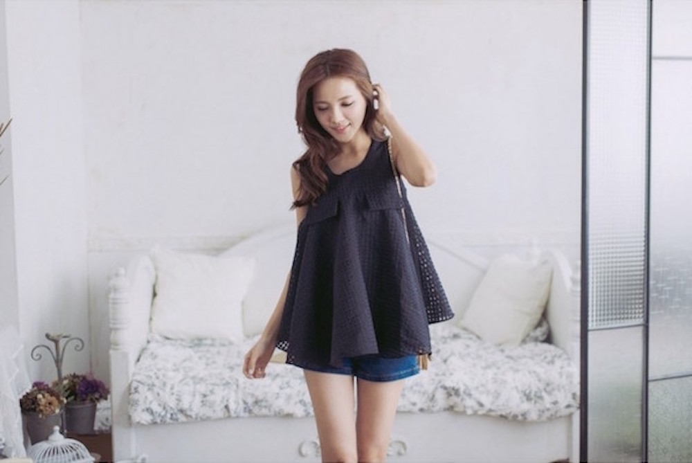 WT21230 Fashion Top Black