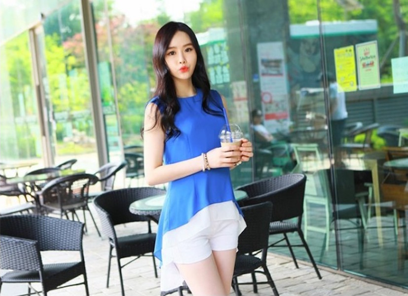 WT21233 Fashion Top Blue