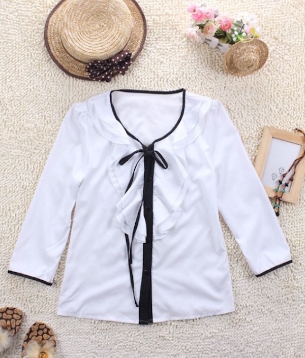 WT21340 Stylish Top White