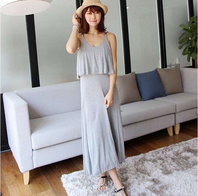 WD21354 Fashion Maxi Dress Grey