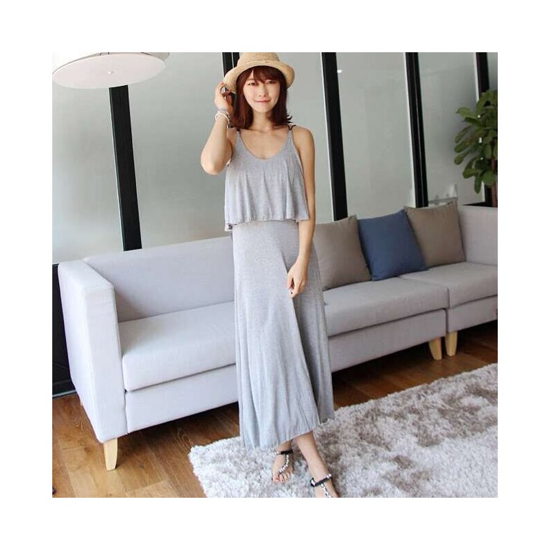 WD21354 Fashion Maxi Dress Grey