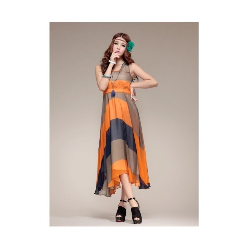 SD21367 Elegant Dress Orange