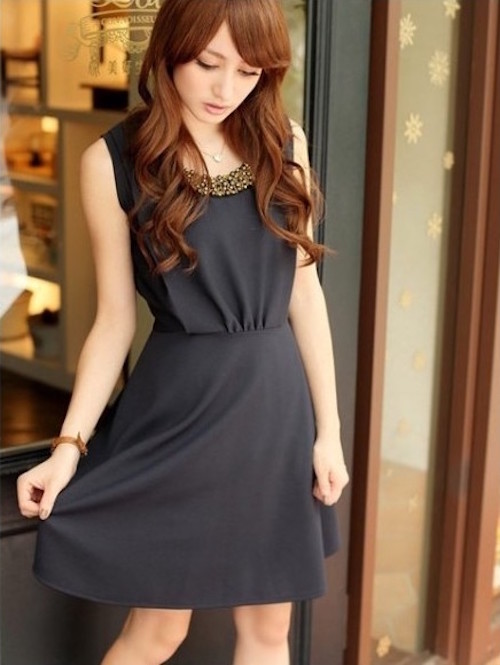 WD21385 Pretty Dress Black