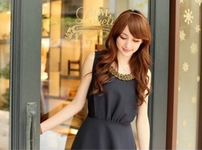 WD21385 Pretty Dress Black