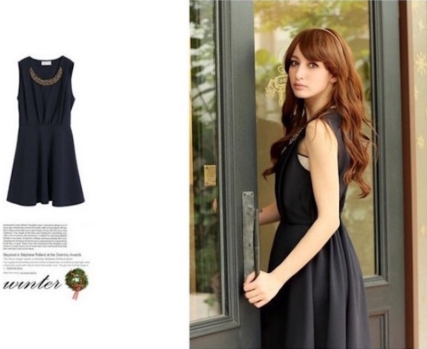 WD21385 Pretty Dress Black