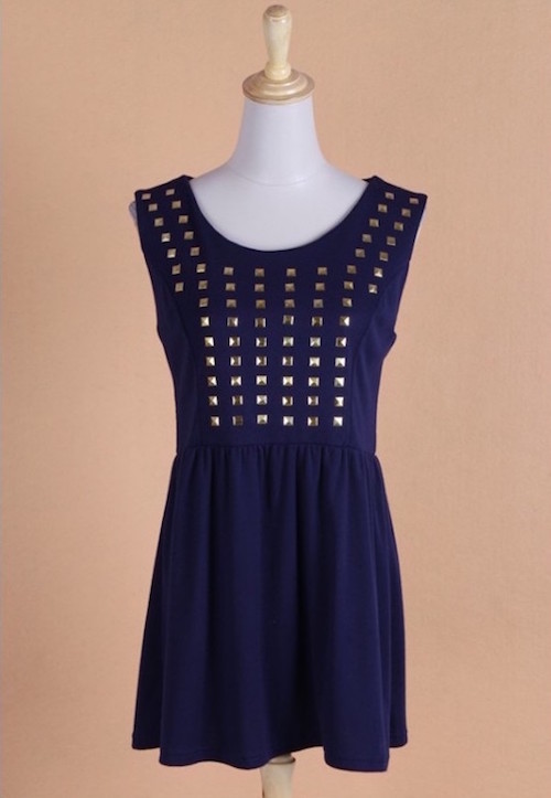 WD21393 Fashion Dress Blue