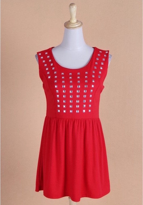 WD21393 Fashion Dress Red