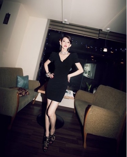 WD21419 Charming Dress Black