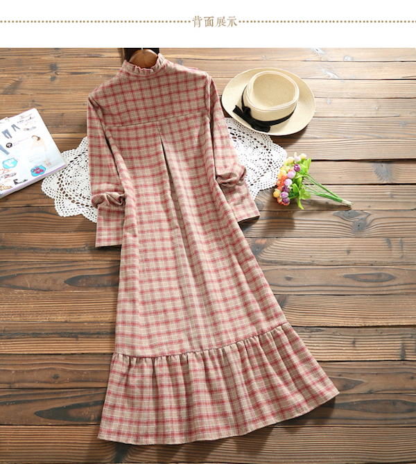 GW2222 Classic Checker Dress Red