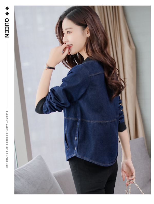 GW2223 Stylish Denim Jacket Blue