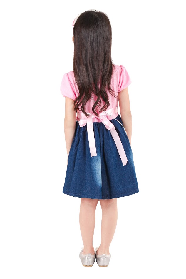 QA-384 Cute Dress With Sling Bag Light Pink