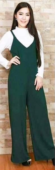 JW5008 Slit Jumpsuit & Top Set Emerald  Green