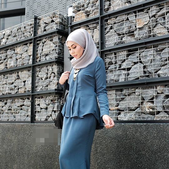 JW5025 Kebaya Set Slate Grey