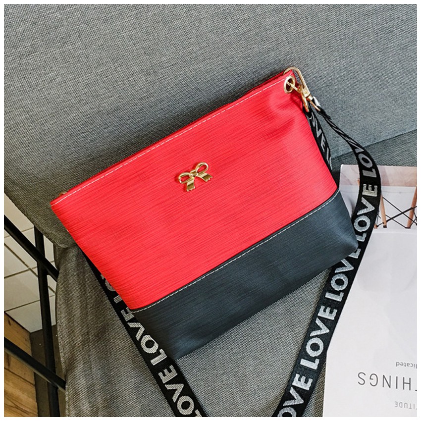 KW80274 Ribbon Style Sling Bag Red