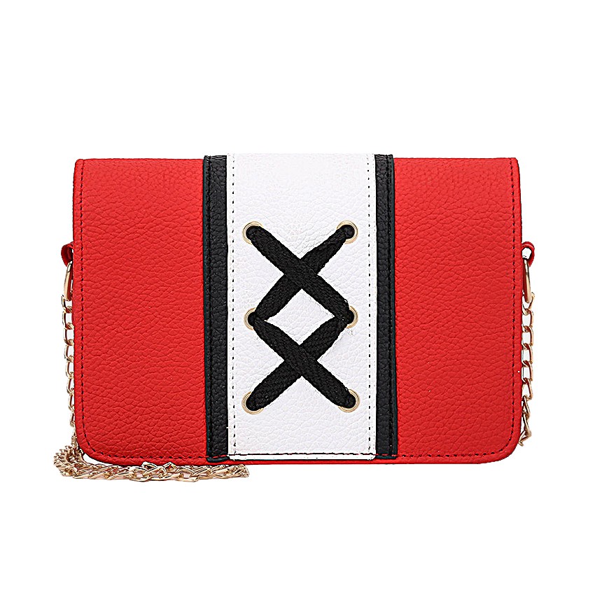 KW80285 Trendy Women Shoulder Bag Red White