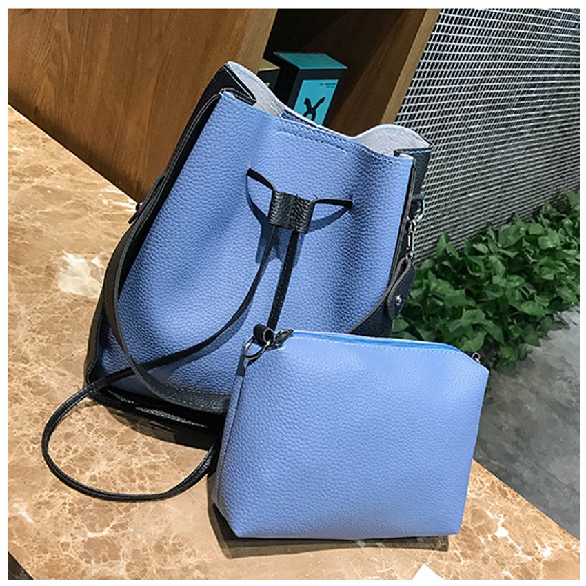 KW80296 Ladies 2 In 1 Bucket Bag Blue