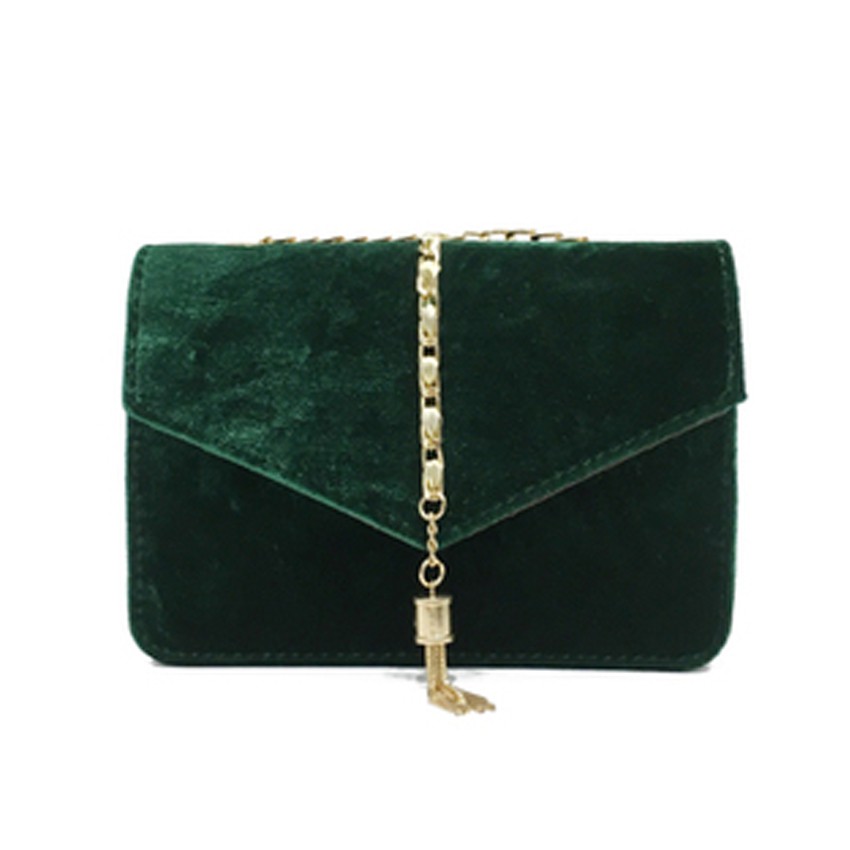 KW80299 Stylish Diamond Bag Dark Green