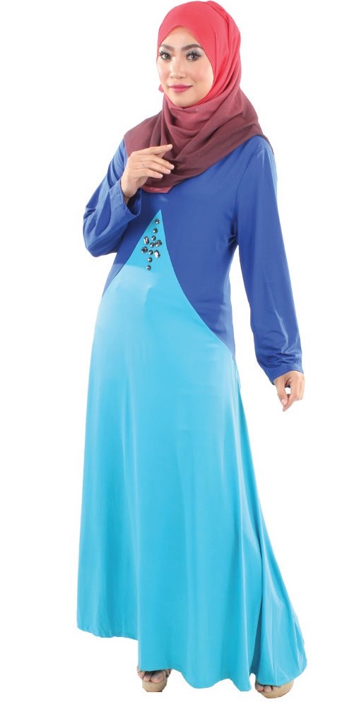 MH014 Trendy Jubah Blue