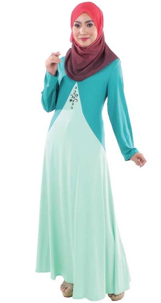 MH014 Trendy Jubah Turquoise