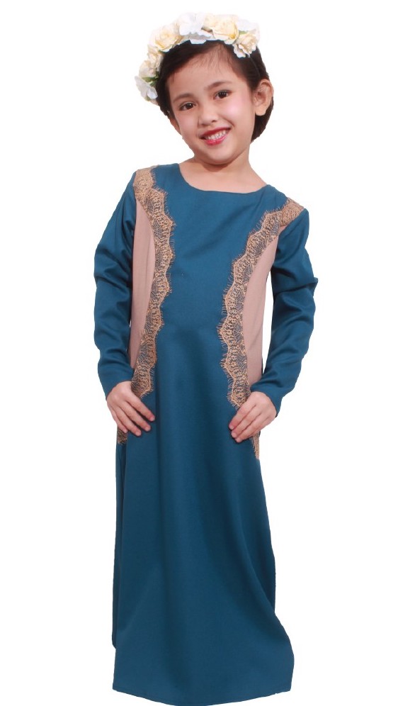 MH019 Pretty Kid's Dress Turquoise