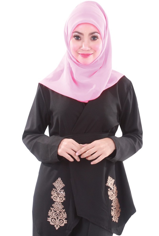 MH023 Trendy Blouse Black