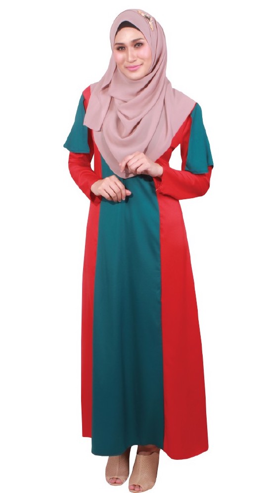 MH024 Lovely Jubah Navy Green