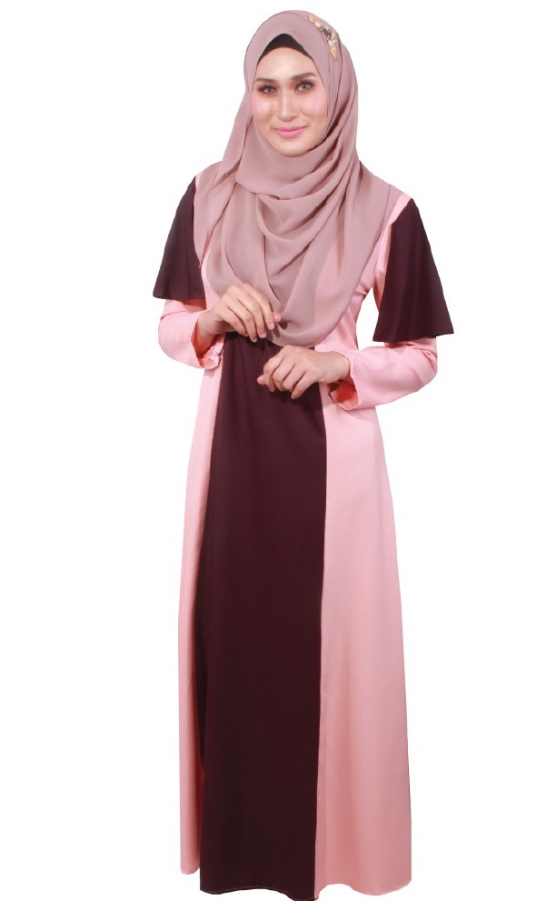 MH024 Lovely Jubah Navy Purple