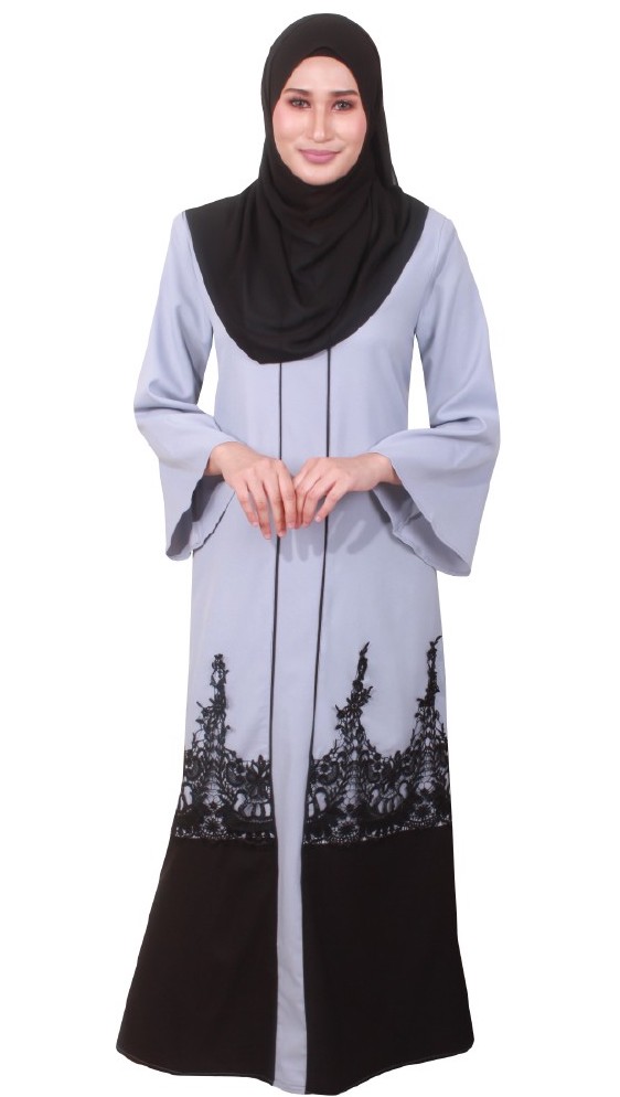 MH035 Lovely Jubah Grey