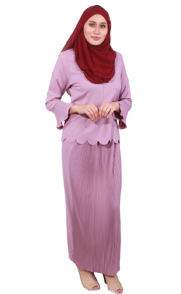 MH048 Trendy Baju Kurung Lavender