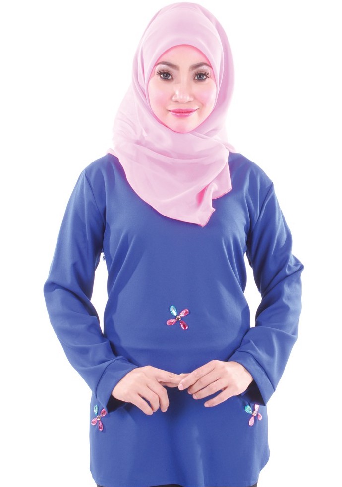 MH053 Charming Blouse Blue