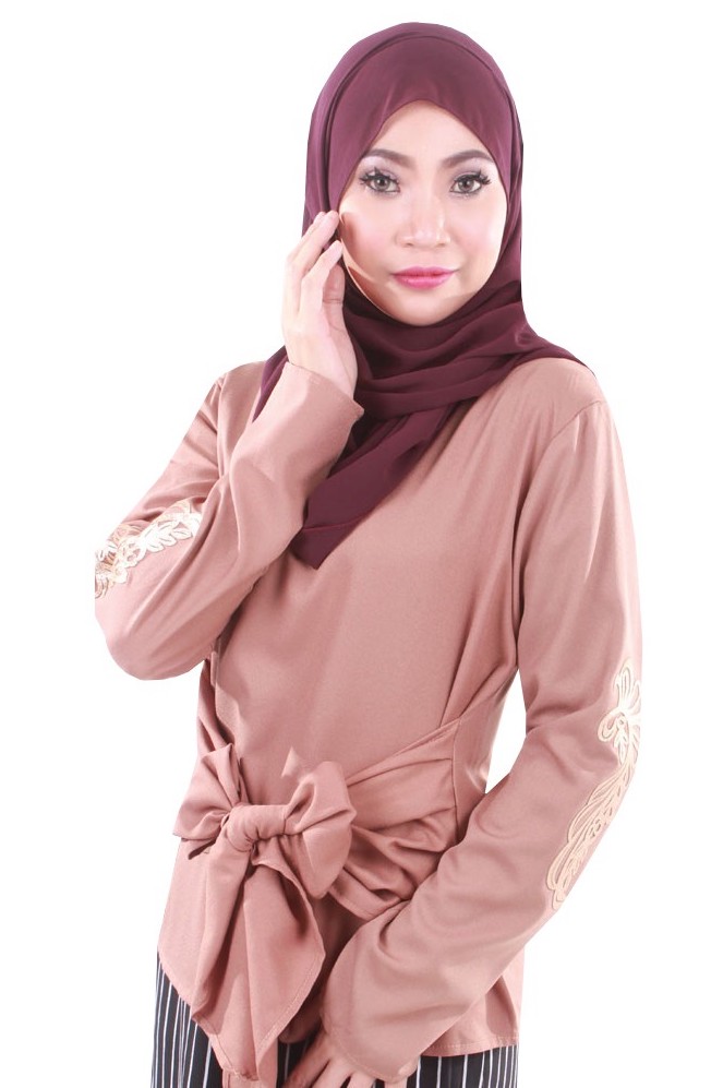 MH055 Fashion Blouse Brown