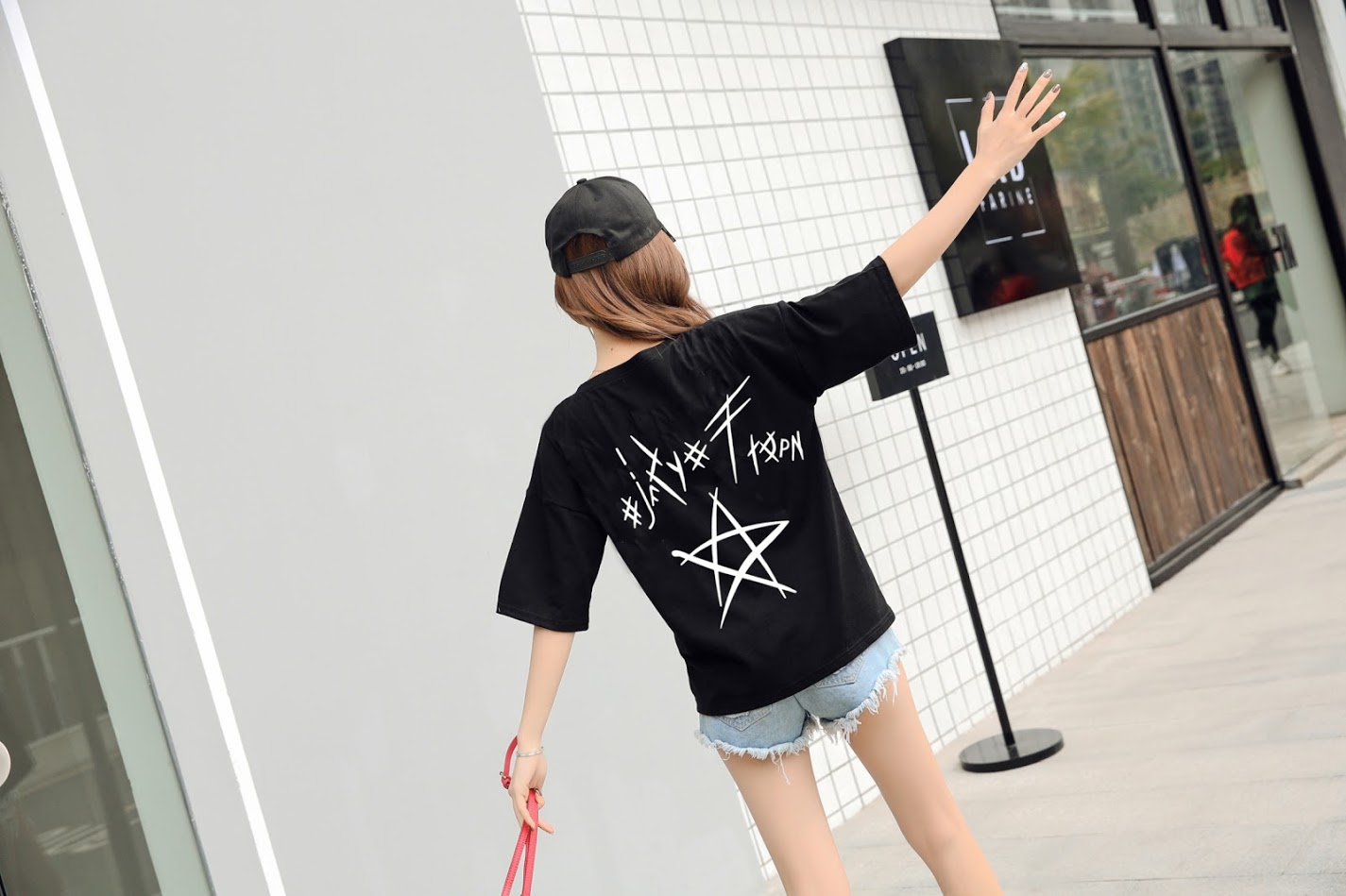 QA-391 Women Casual Graphic Shirt Star