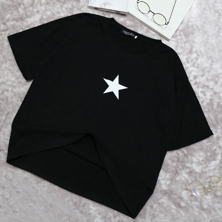 QA-391 Women Casual Graphic Shirt Star