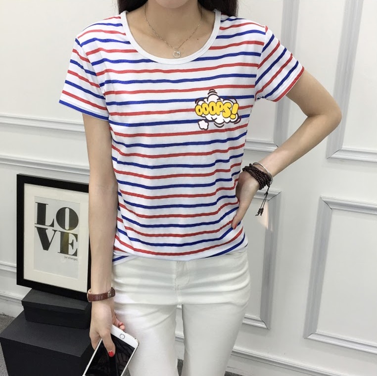 QA-392 Women Korean Fashion Casual Top Ooops