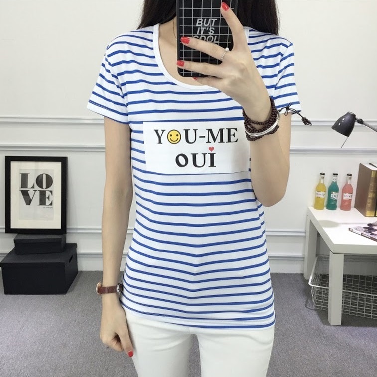 QA-392 Women Korean Fashion Casual Top You Me