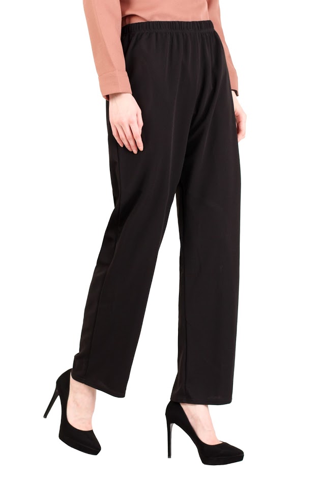 QA-393 Women Stylish Palazzo Black 