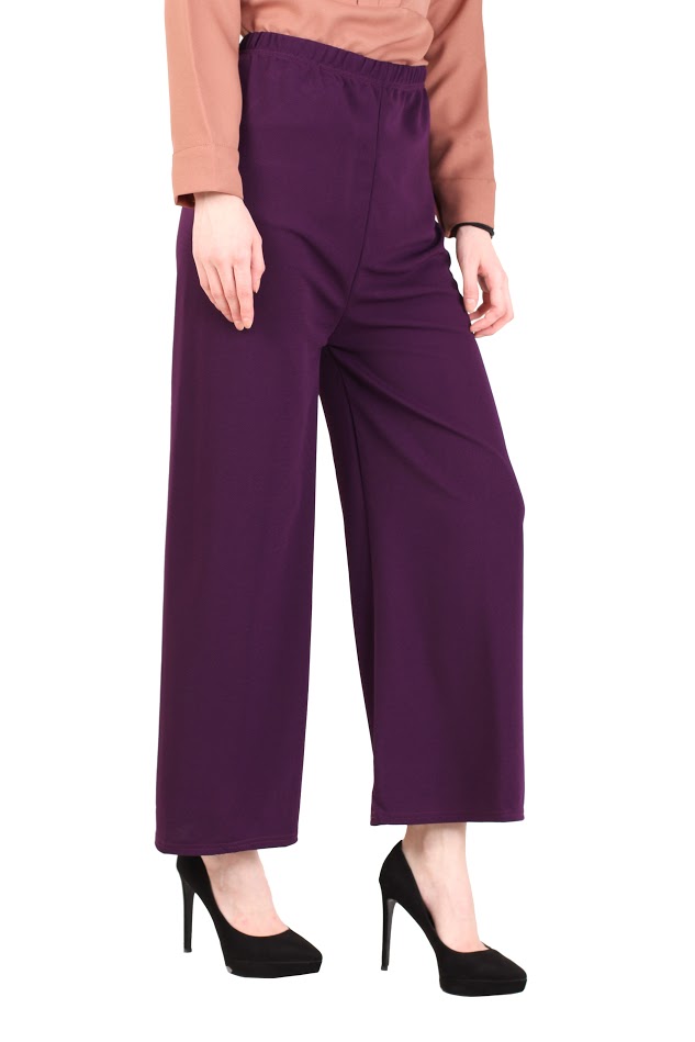 QA-393 Women Stylish Palazzo Purple