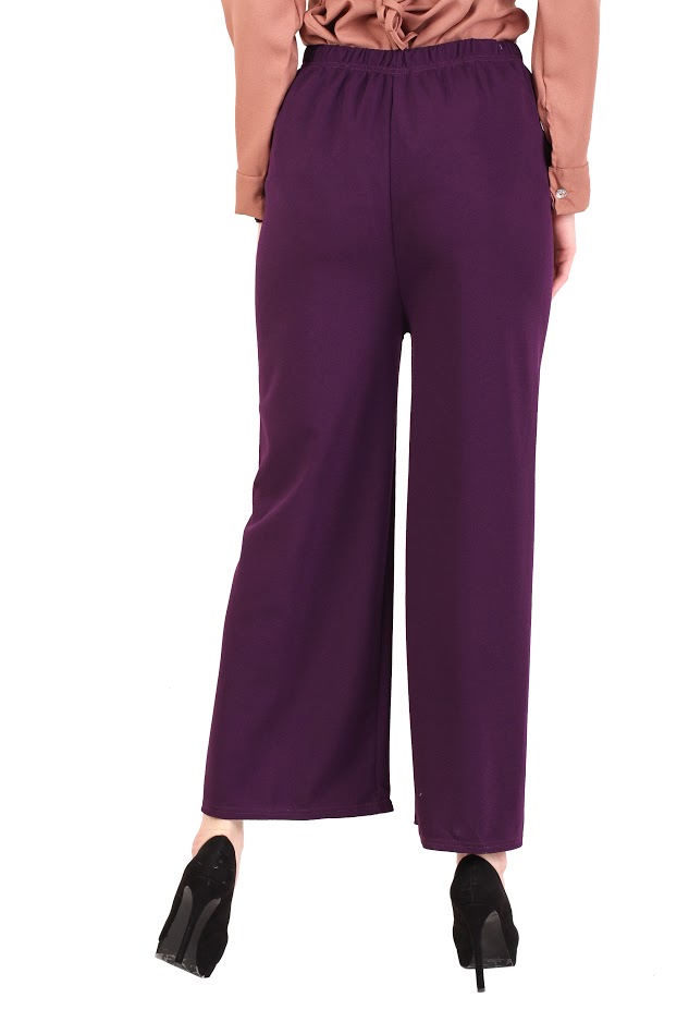 QA-393 Women Stylish Palazzo Purple