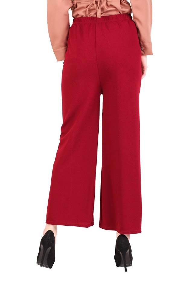 QA-393 Women Stylish Palazzo Red