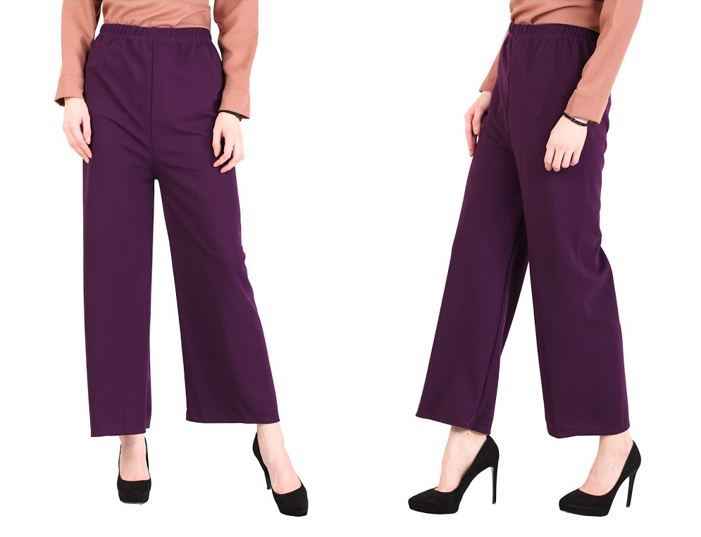 QA-393 Women Stylish Palazzo Purple