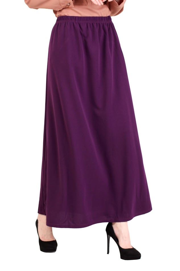 QA-395 Women A Line Skirt Purple