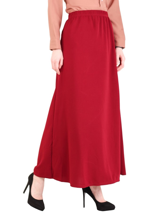 QA-395 Women A Line Skirt Red