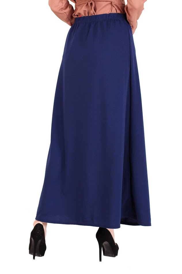 QA-395 Women A Line Skirt Blue