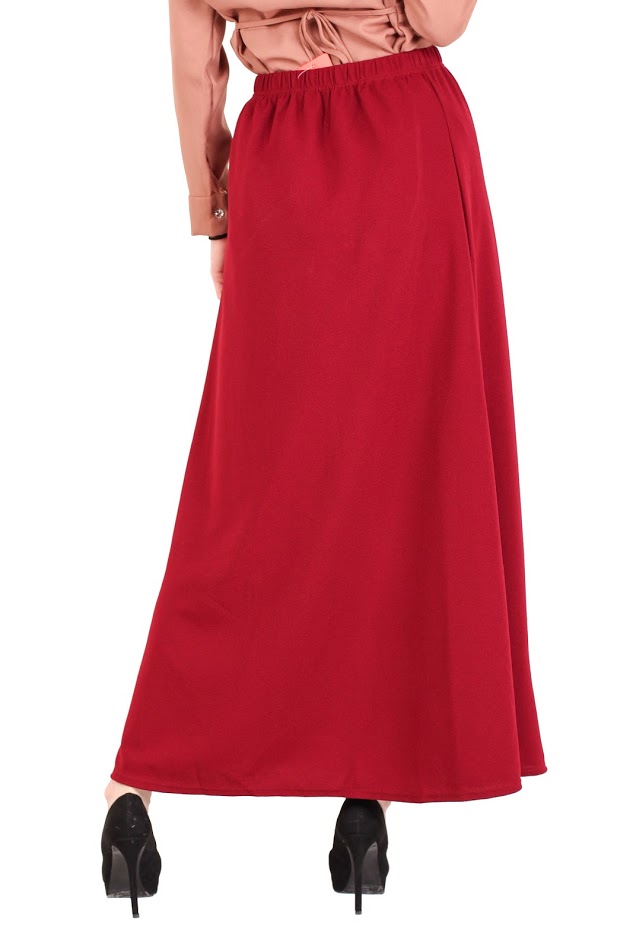 QA-395 Women A Line Skirt Red