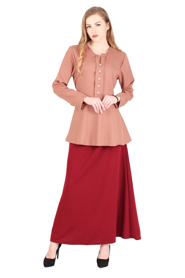 QA-395 Women A Line Skirt Red