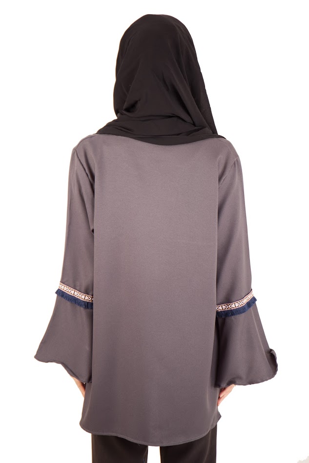 QA-397 Women Muslimah Blouse Brown